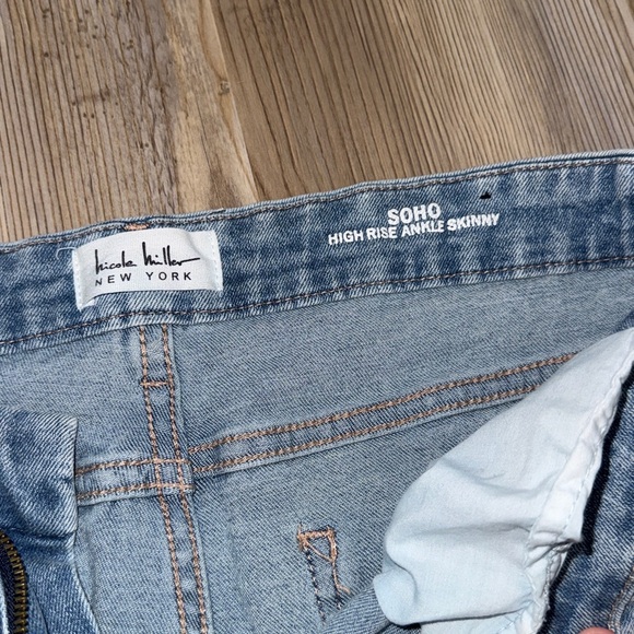 Soho Light Blue High Rise Ankle Skinny Jeans - Picture 3 of 5